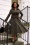 50s Akiko Moss Swing Skirt in Olijf Groen