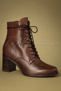 Tamaris - 70s Maeve Lace Up Leather Booties in Espresso 3