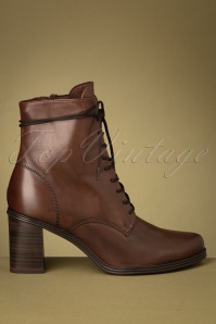 Tamaris - 70s Maeve Lace Up Leather Booties in Espresso 4