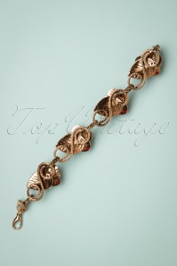Lovely - 50s Rock And Rose Bracelet in Gold 4