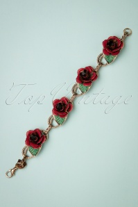 Lovely - 50s Rock And Rose Bracelet in Gold 3