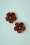 50s Rock And Rose Earstuds in Red and Green