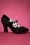 Zapatos de tacón Mary Jane de Celia de los años 50 en negro