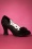 Zapatos de tacón Chrissie de los años 50 en negro