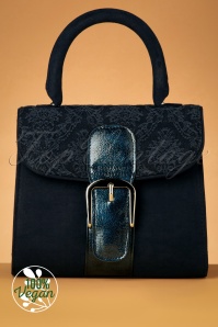 Ruby Shoo - 40s Riva Handbag in Midnight Blue 3