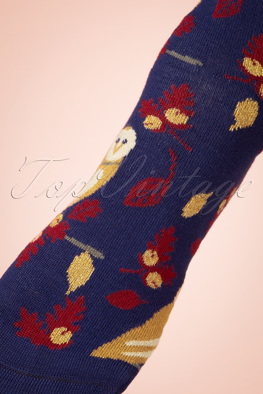 Seasalt 60s Snowy Scenes Socks in French Blue