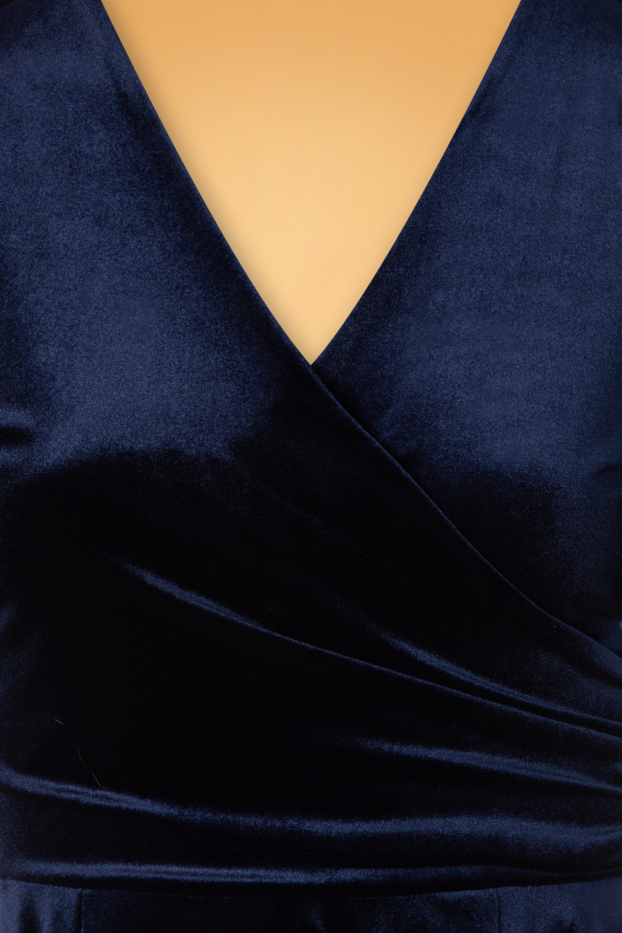 Vintage Chic for Topvintage - Zhara swingjurk in nachtblauw fluweel 4