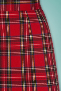 Hearts & Roses - 50s Evie Pencil Skirt in Red Tartan 2