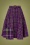 50s Evie Tartan Swing Skirt in Purple