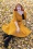 Vintage Chic 39407 Beths Swing Dress Mustard Black 211013 020L