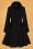 Abrigo Olwin de los años 50 en negro