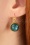 Urban Hippies - Dot vergulde oorbellen in donkerblauwgroen