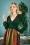 Collectif Loves TopVintage 39156 Adely Wrap Cardigan Green 211007 020LW