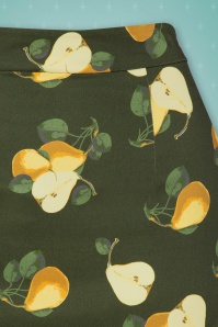 Collectif ♥ Topvintage - Polly Vintage Pears pencilrok in groen 3