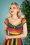 50s Dolores Autumn Rainbow Top en multicolor