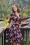 Vintage Chic 40168 Maddison Floral Swing Dress Blue 211027 030iW