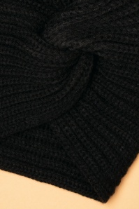 Collectif Clothing - 70s Tamara Knitted Turban in Black 2