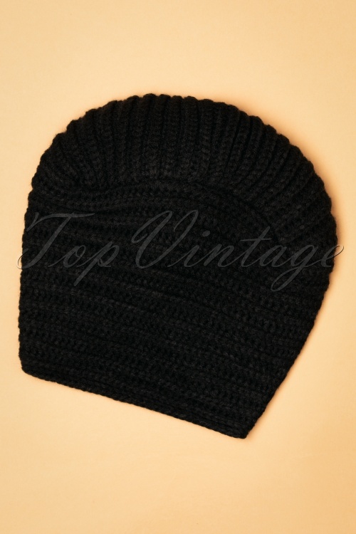 Collectif Clothing - 70s Tamara Knitted Turban in Black 3