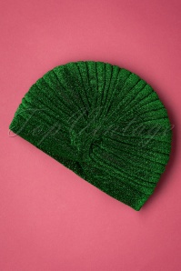 Collectif Clothing - 50s Raina Lurex Turban in Green