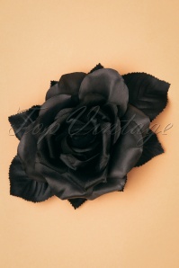 Collectif Clothing - 50s Loy Hair Flower in Black