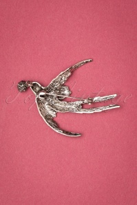 Collectif Clothing - Tomas The Swallow broche in blauw 2