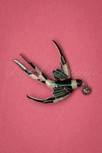 Collectif Clothing - Tomas The Swallow broche in blauw