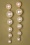 50er Pearly String Ohrringe in Elfenbein