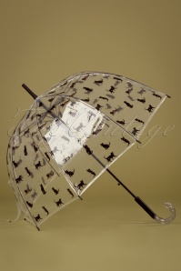 So Rainy - Chat Noir Transparent Dome Umbrella in Black 3