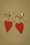 Collectif Clothing - 50s Pauline Heart Shape Earrings in Red 3