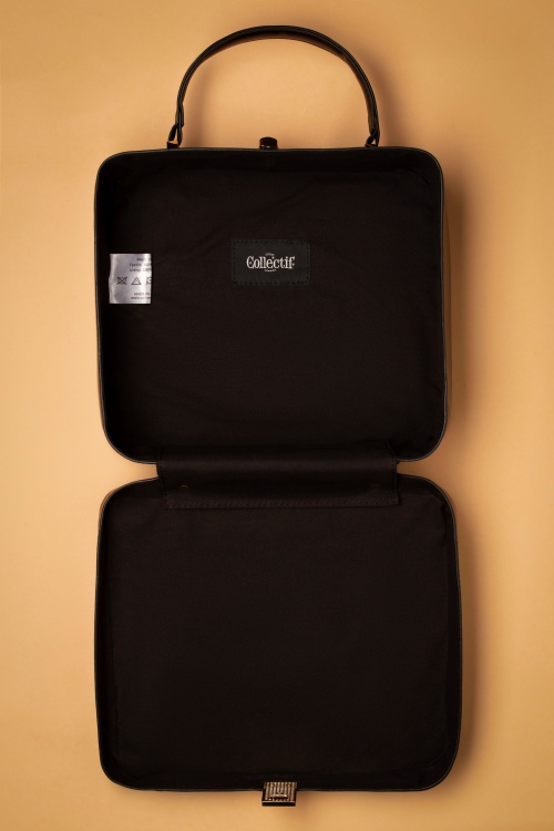 Collectif Clothing - Tasha quilted tas in bordeaux en zwart 3