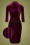 50er She Who Dares Gather Velvet Bleistift Kleid in Burgund