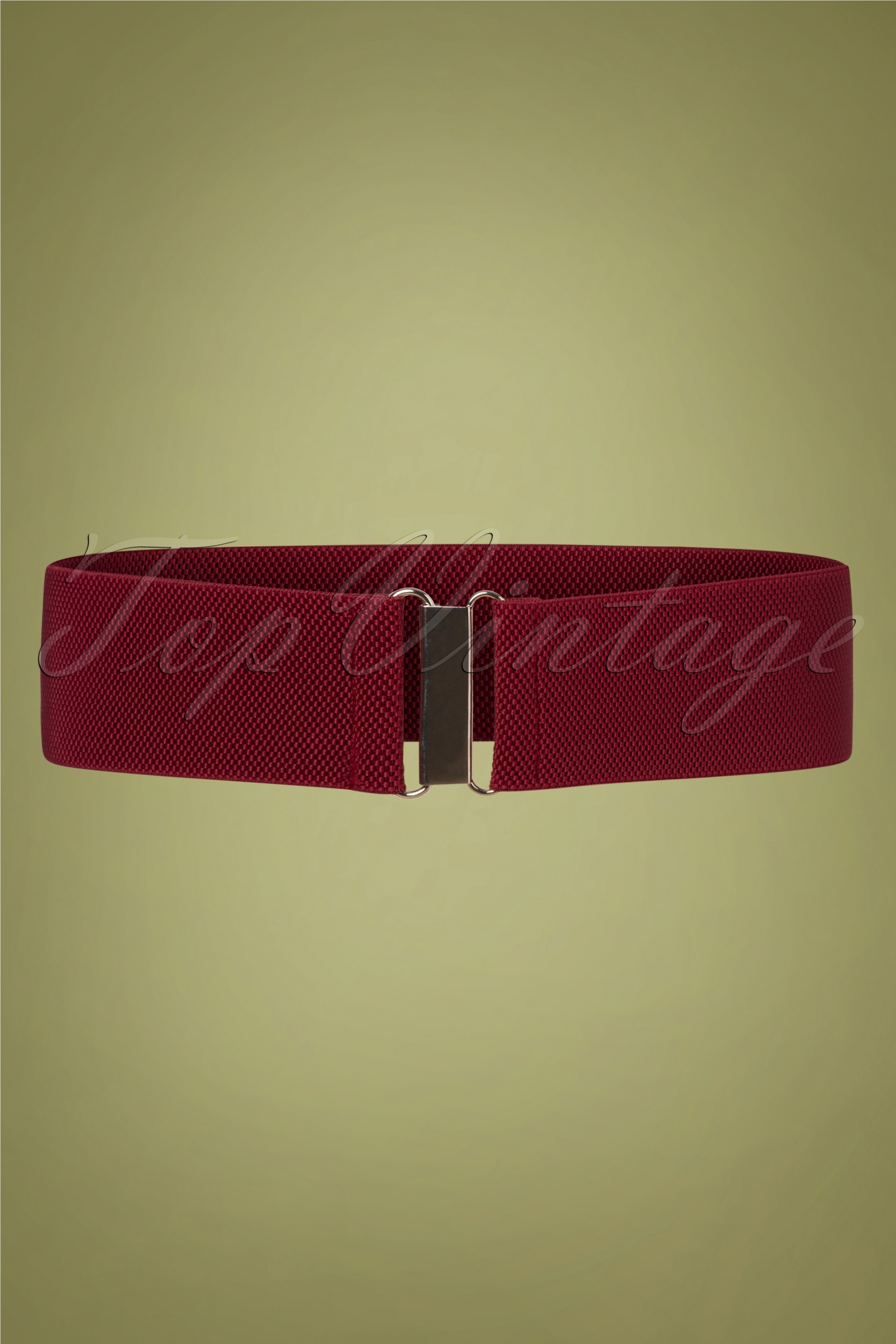 Banned Retro - Gloria stretch riem in bordeaux