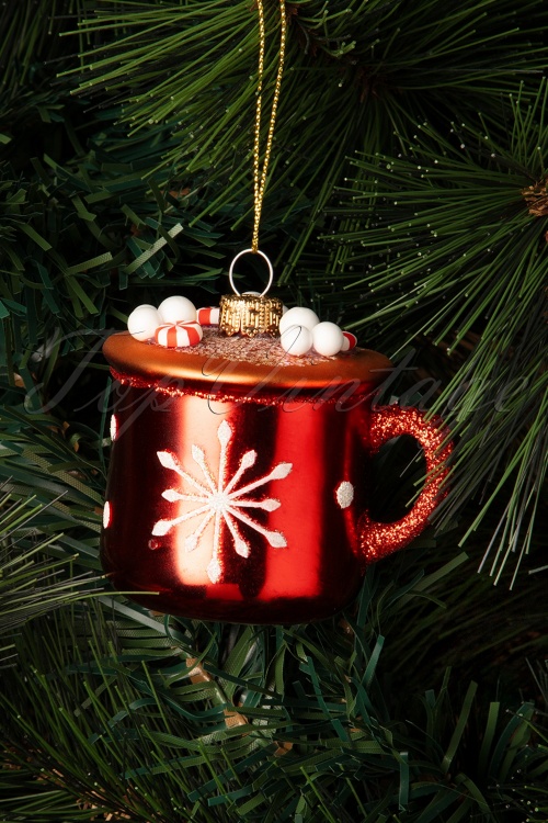 Sass & Belle - Emaille Hot Chocolate Tasse Weihnachtskugel