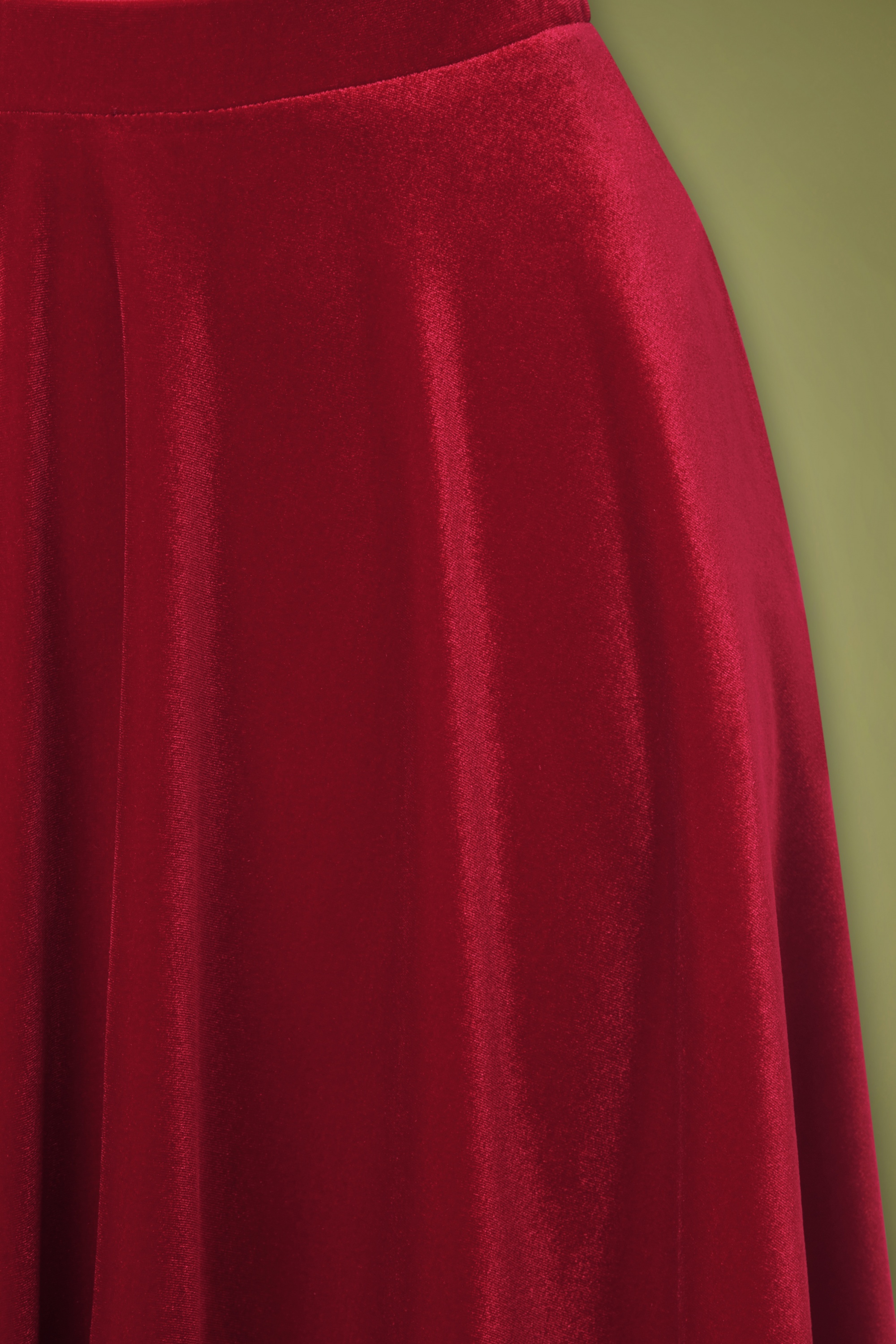 Vintage Chic for Topvintage - Topvintage exclusive ~ Sheila Swing rok in Rood Fluweel 3