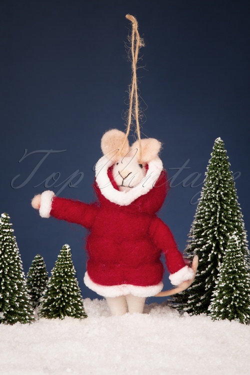 Sass & Belle - Mouse in Puffer Jacket Felt Decoration