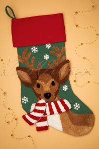 Sass & Belle - Reindeer Embroidered Stocking