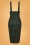 Collectif Clothing - Karen Houndstooth Suspender Pencil Skirt Années 50 en Vert 4
