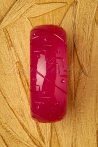 Splendette - Exklusiv von TopVintage ~ Breiter Magenta Fakelite Armreif in Pink