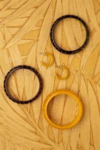 Splendette - TopVintage Exclusief ~ Midi Sand armband in zwart en geel 3