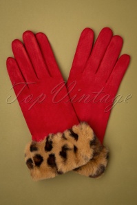 Louche - Cadhla Handschuhe in Rot