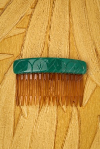 Splendette - TopVintage Exclusive ~ 30s Drille Fakelite Hair Comb in Teal