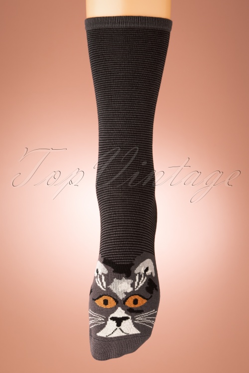 Seasalt - Cat Sailor Socken in Anthrazit