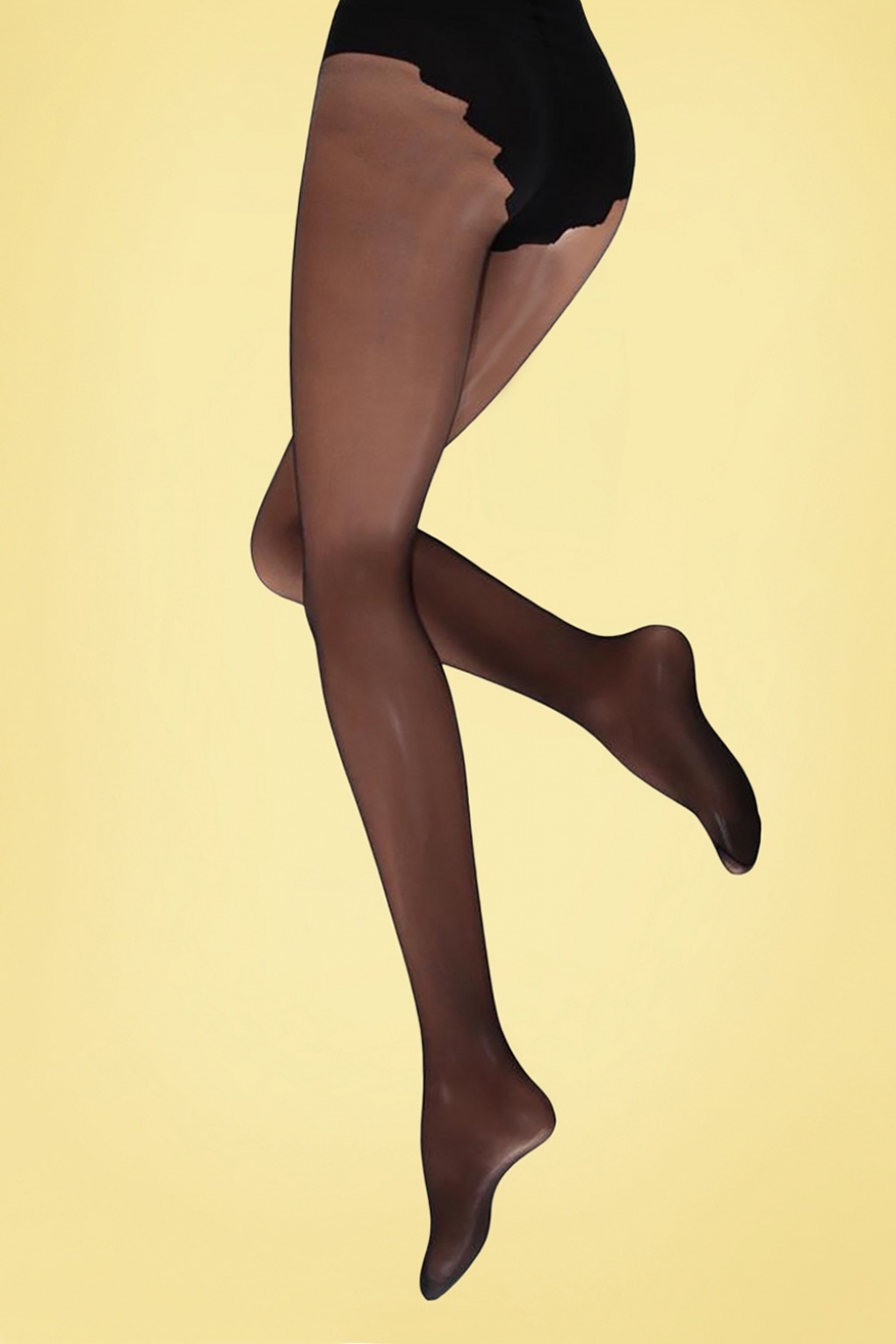 Bari Satin Finish Tights in Black