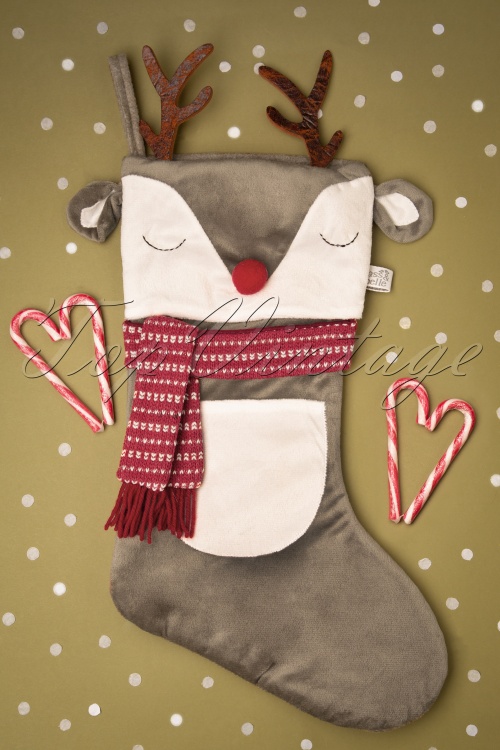 Sass & Belle - Reindeer with Antlers Christmas Stocking