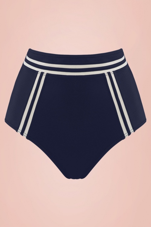 Marlies Dekkers - Sailor Mary high waist bikinibroekje in marineblauw