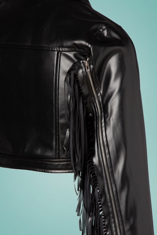 Katakomb - 50s Viper Fringes Jacket in Black 7