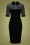50er Wednesday Velvet Bleistift Kleid in Schwarz 