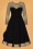 50s Estelle Occasion Glitter Swing Dress in Black 