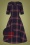 Collectif 39723 Amber Blanket Check Swing Dress Petrol 20211125 020LZ