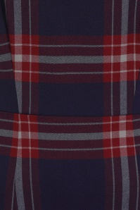 Collectif Clothing - Amber Blanket pencil jurk met ruitjesmotief in petrol 3